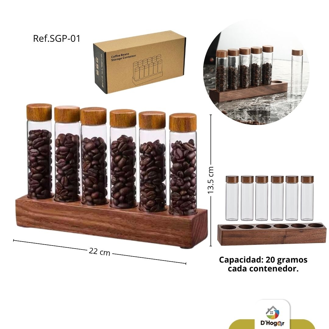 TUBOS  X  6 UND EN VIDRIO, CAPACIDAD 20 GRAMOS REF SGP-01 