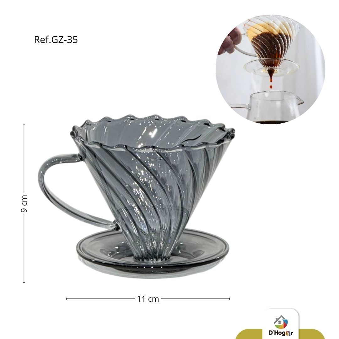 FILTRO V60 PARA CAFE 1-4 TAZAS  BOROSILICATO REF GZ-35 