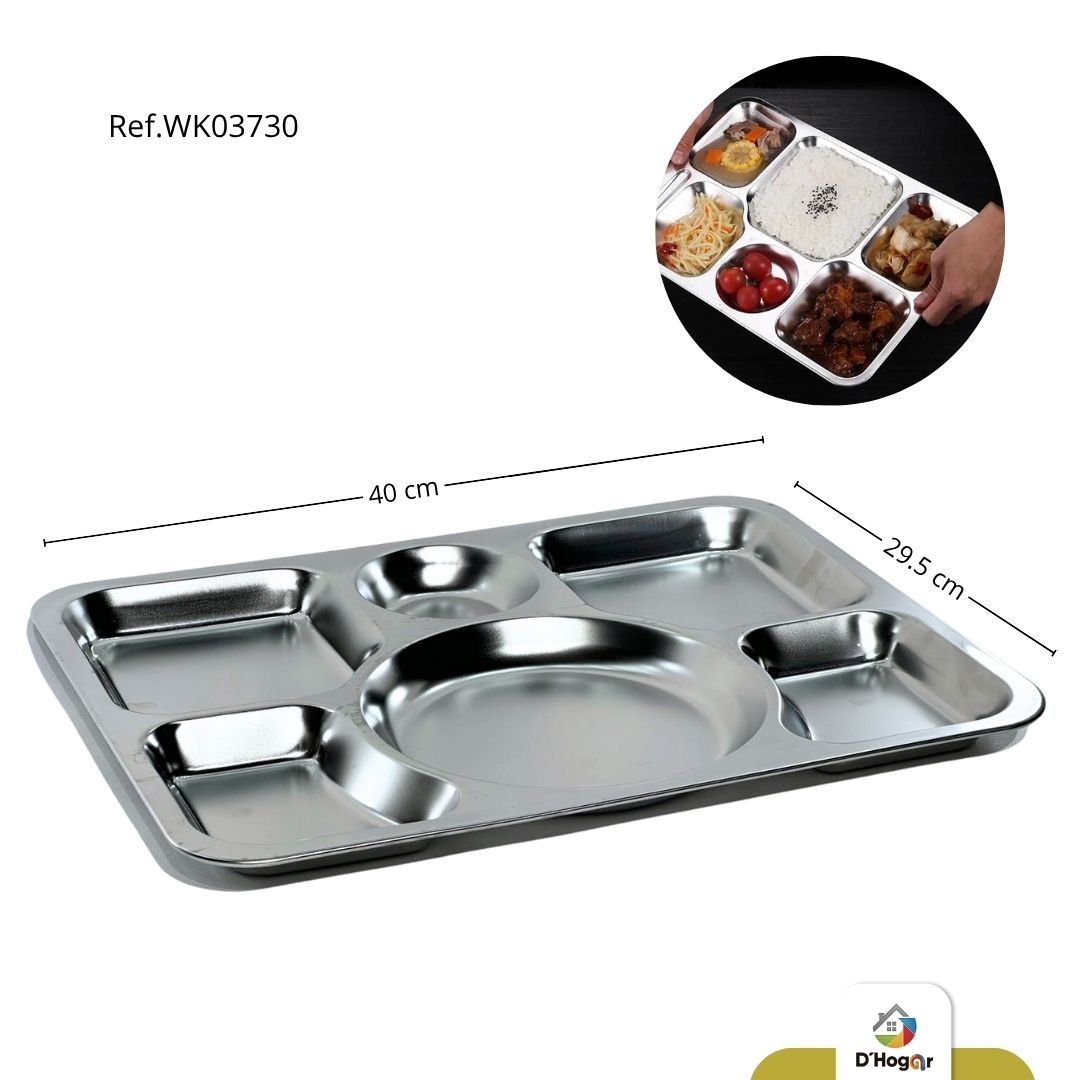 BANDEJA 6 DIVISIONES  ACERO 201 REF WK03730