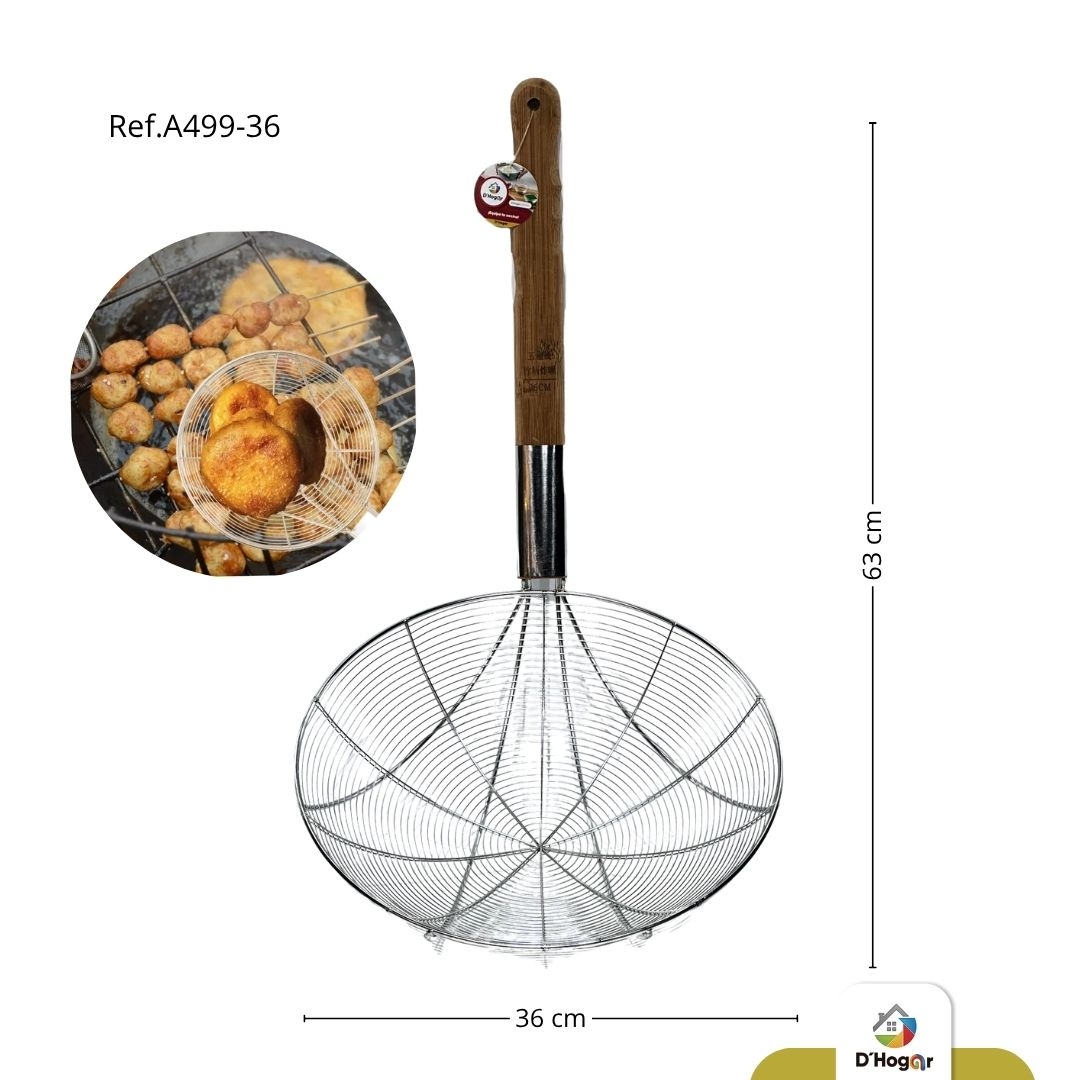 ESCURRIDOR CON MANGO MADERA 36CMS REFA499-36