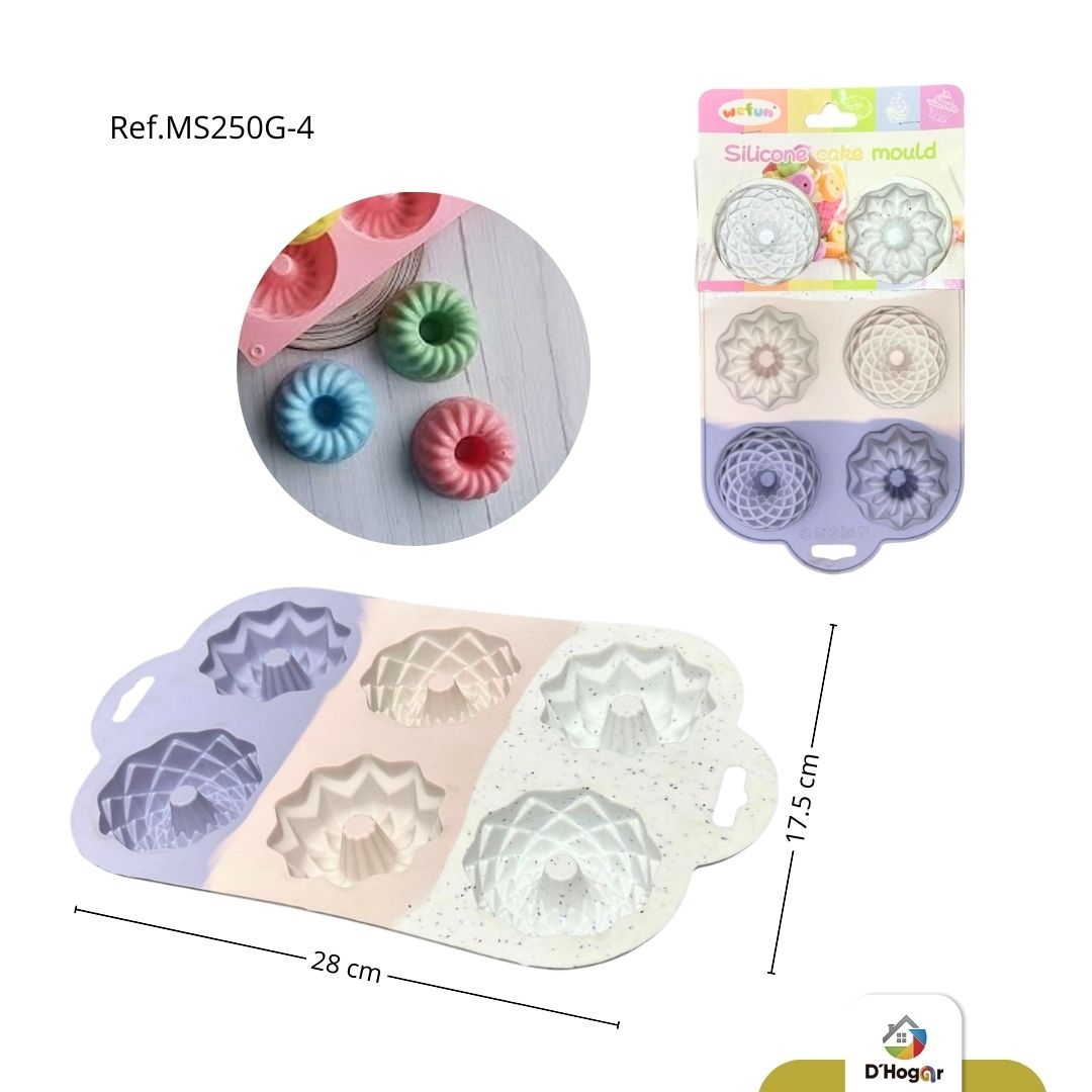 MOLDE  REPOSTERIA SILICONA  , DISEÑOS RED, 250° REF MS250G-4