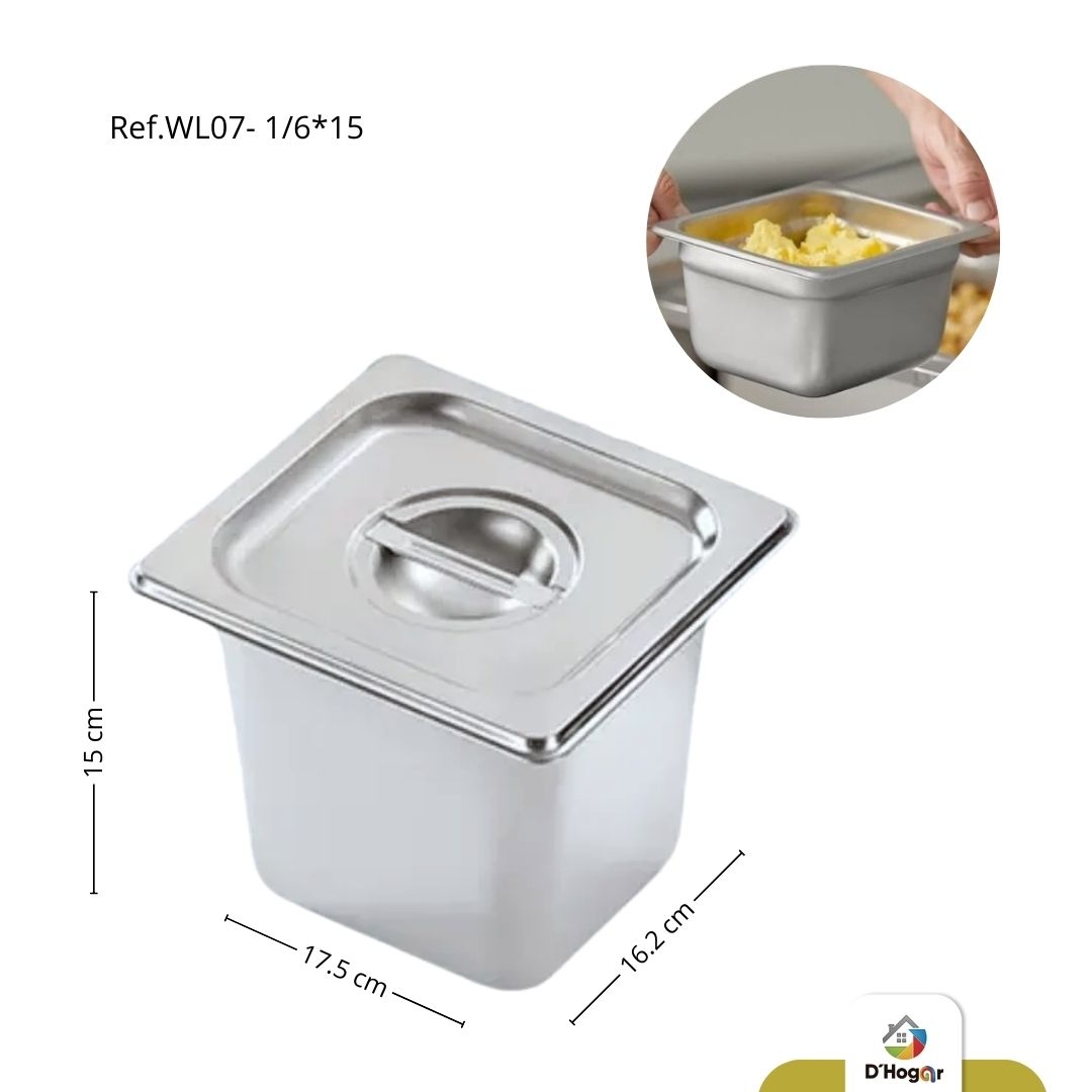 AZAFATE GASTRONORM C/T 17.5*16.2*15 REF WL07-1/6*15
