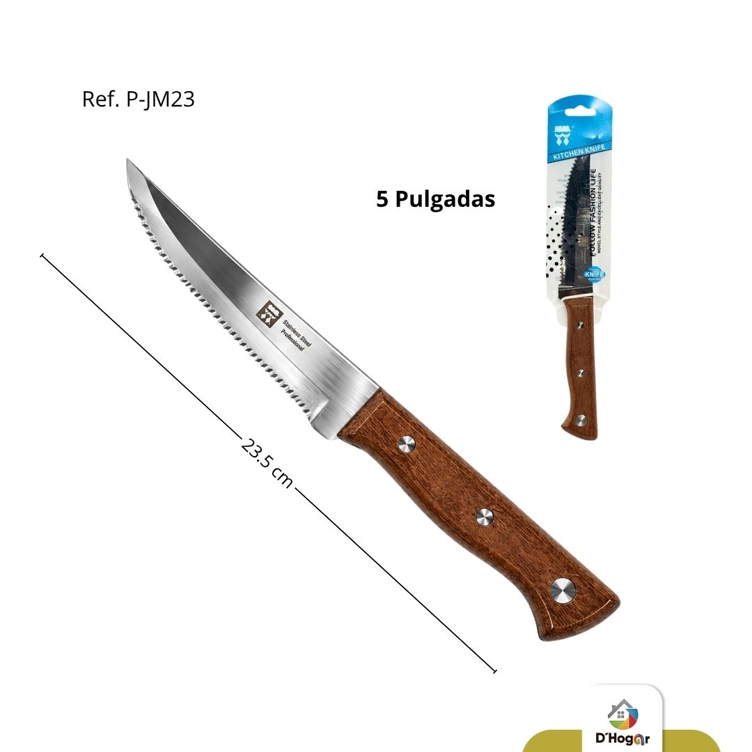 CUCHILLO 5 ACERO INOXIDABLE  M/MAD , SIERRA REF P-JM23