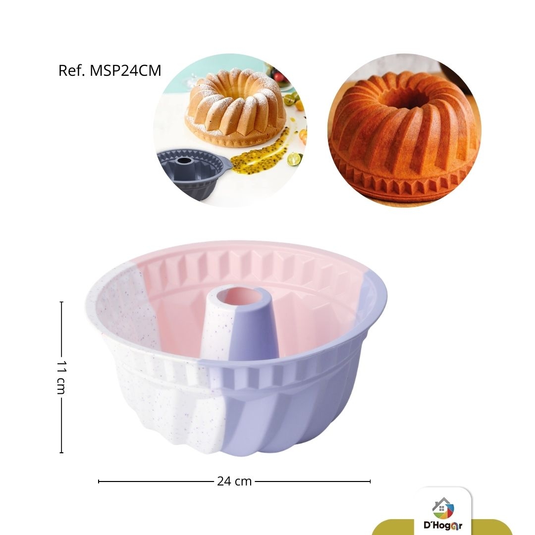 MOLDE PARA TORTAS, MATERIAL SILICONA, TAMAÑO: 24CM, REF MSP24CM