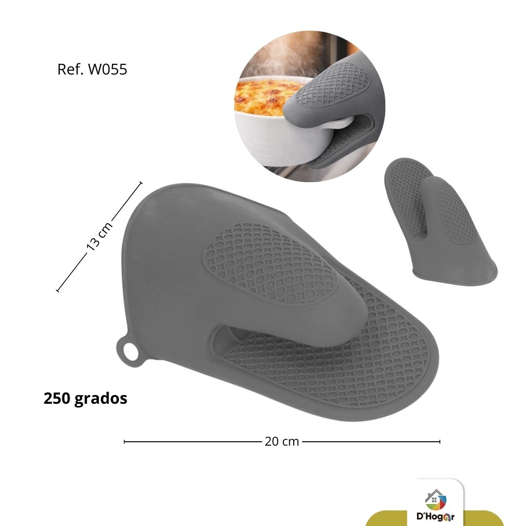 GUANTE DE SILICONA,   250 GRADOS , GRIS REF W055