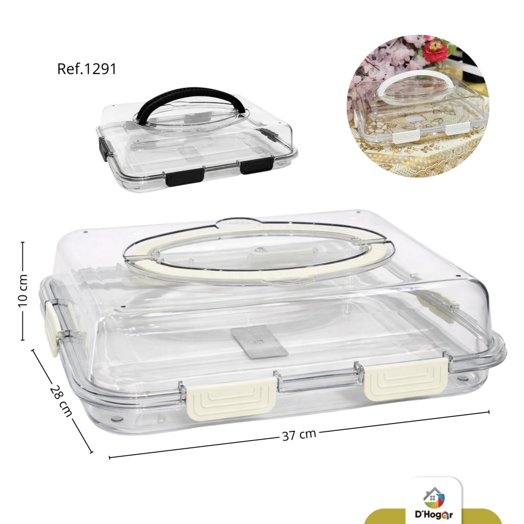 ORGANIZADOR ACRILICO   C/T Y  MANIGUETA   MULTIUSOS ,35X27X5CM PET  REF 1291
