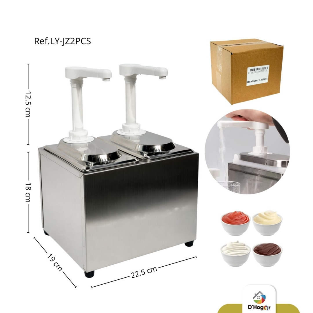 SALSERAS  DISPENSADOR POR 2  ,ACERO INOXIDABLE 201 REF LY-JZ2PCS