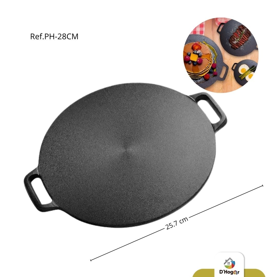 PLANCHA EN HIERRO, 28 CMS C/ASAS REF PH-28CM