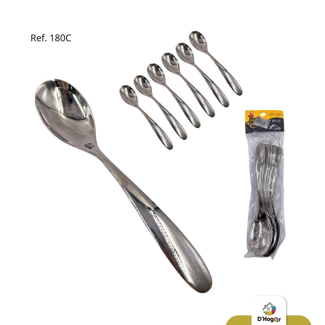CUCHARA 201 X6 ACERO INOX REF 180C