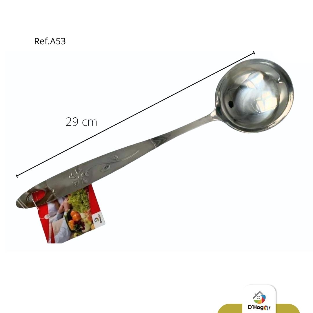 CUCHARON METALICO GRABADO REF  A53
