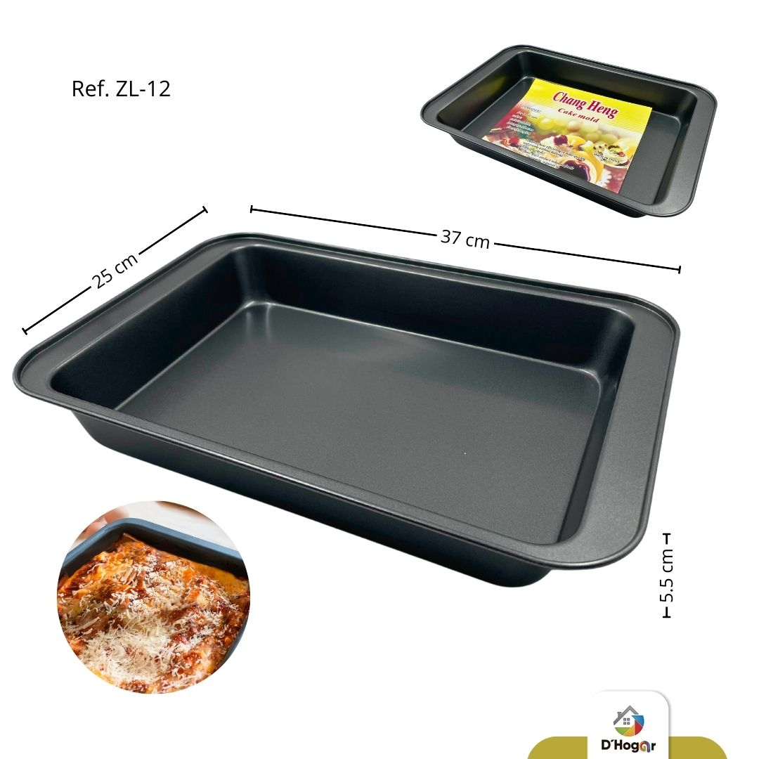 BANDEJA ,REPOSTERIA  MET HORNO ANTIADHERENTE 37*25 CM REF ZL-12