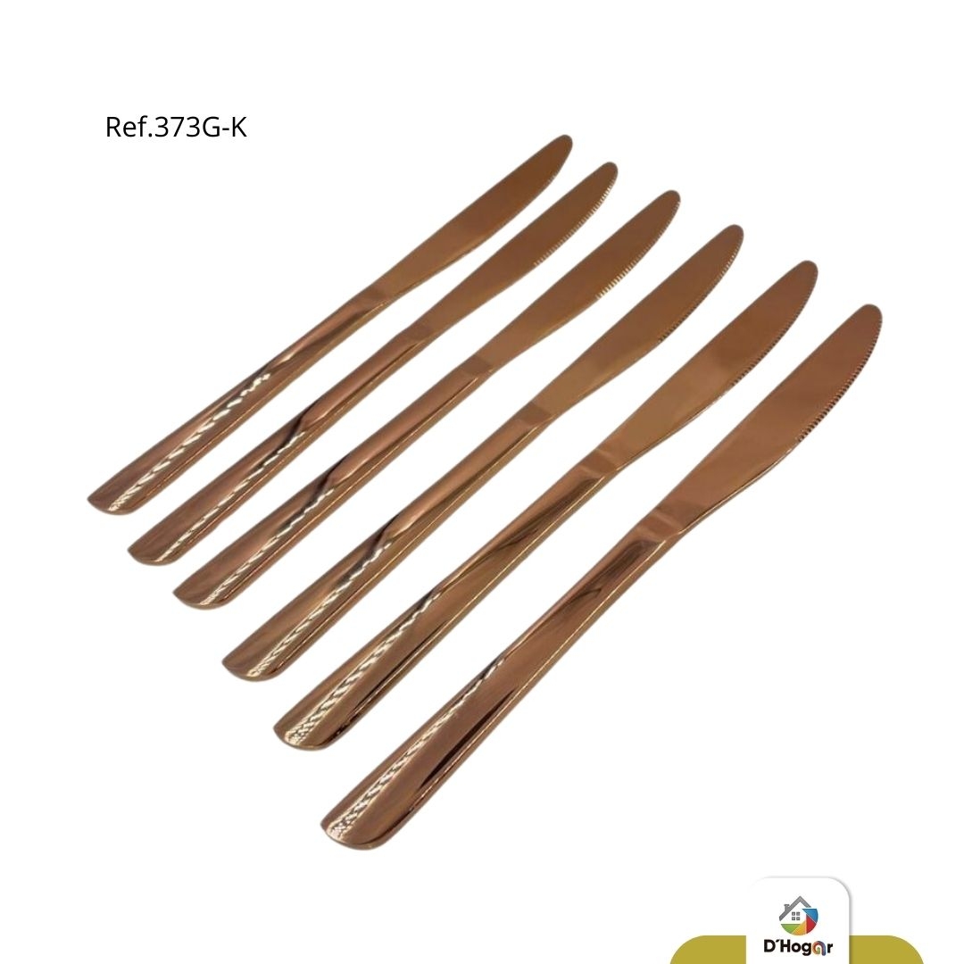 CUCHILLO ORO ROSA X6 REF 373G-K