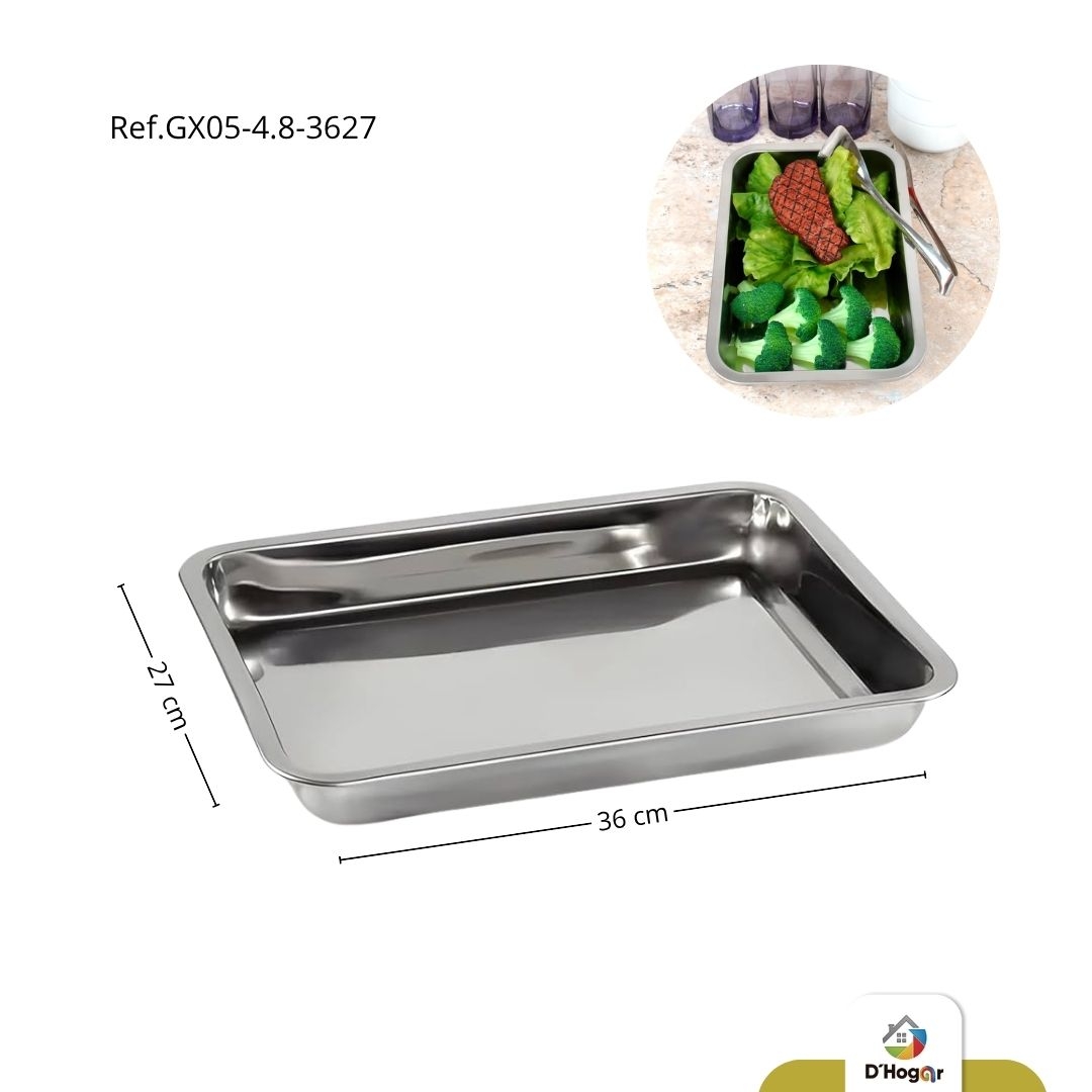 BANDEJA REFRIGERADORA 36*27 CM ACERO 410 REF GX05-4.8-3627