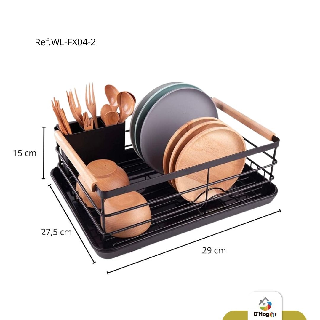 ESCURRIDOR DE LOZA HIERRO NEGRO REF WL-FX04-2