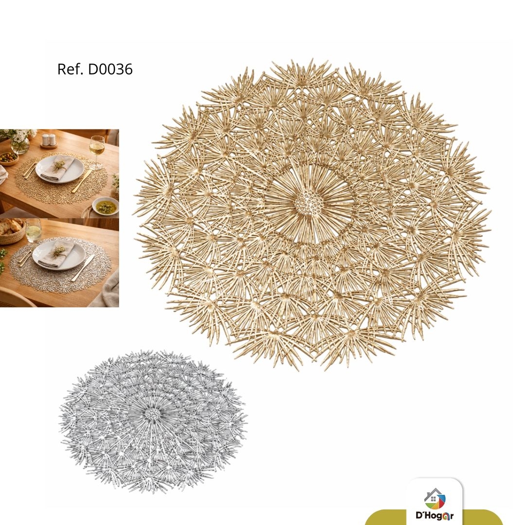 INDIVIDUAL PLASTICO  DOR/PLAT  REF D0036