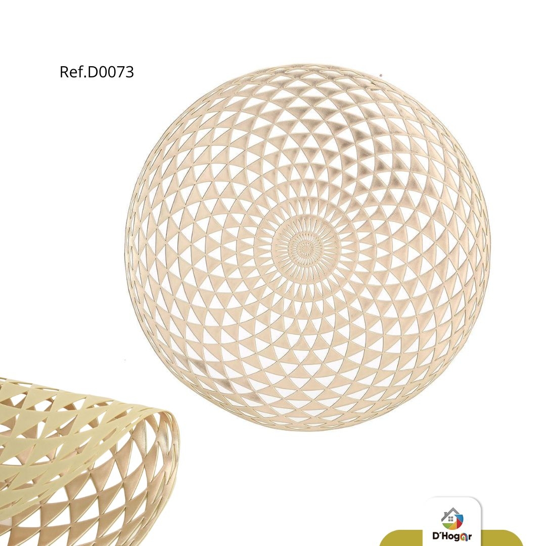 INDIVIDUAL PLASTICO REDONDO DORADO/PLATEADO REF D0073 IMP