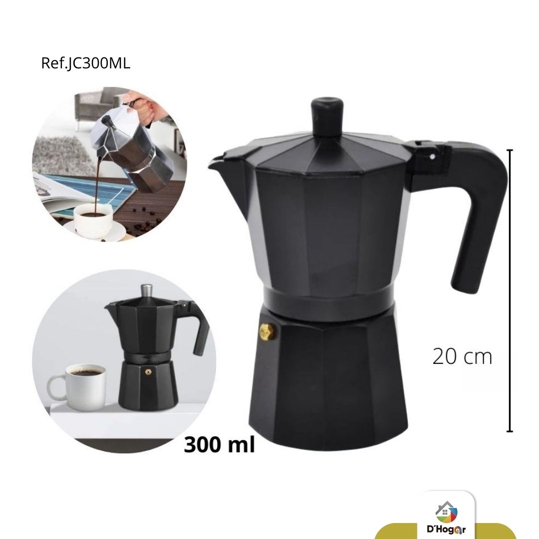 CAFETERA MOKA ITALIANA 300 ML 6 TAZAS REF JC300ML