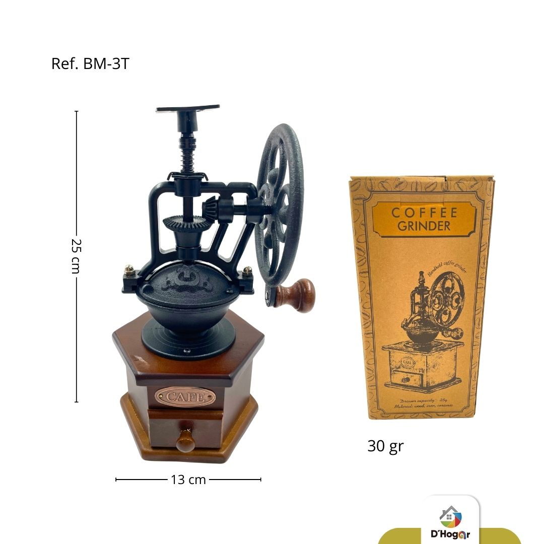 MOLINO DE CAFE MANUAL DECORATIVO 30 GRAMOS REF BM-3T