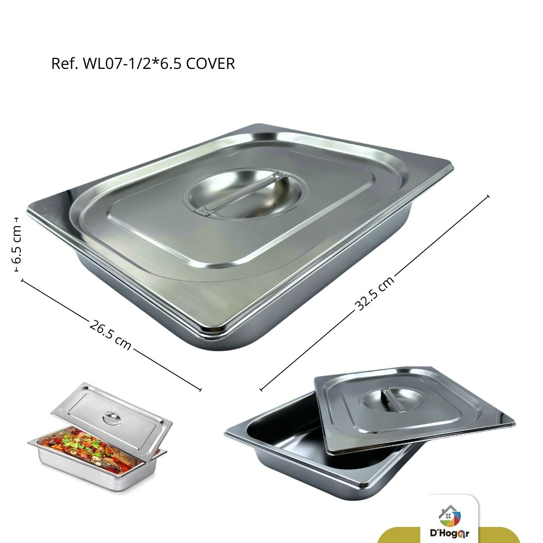AZAFATE GASTRONORM C/TAPA 32.5*26.5 CM REF WL07-1/2*6.5 COVER