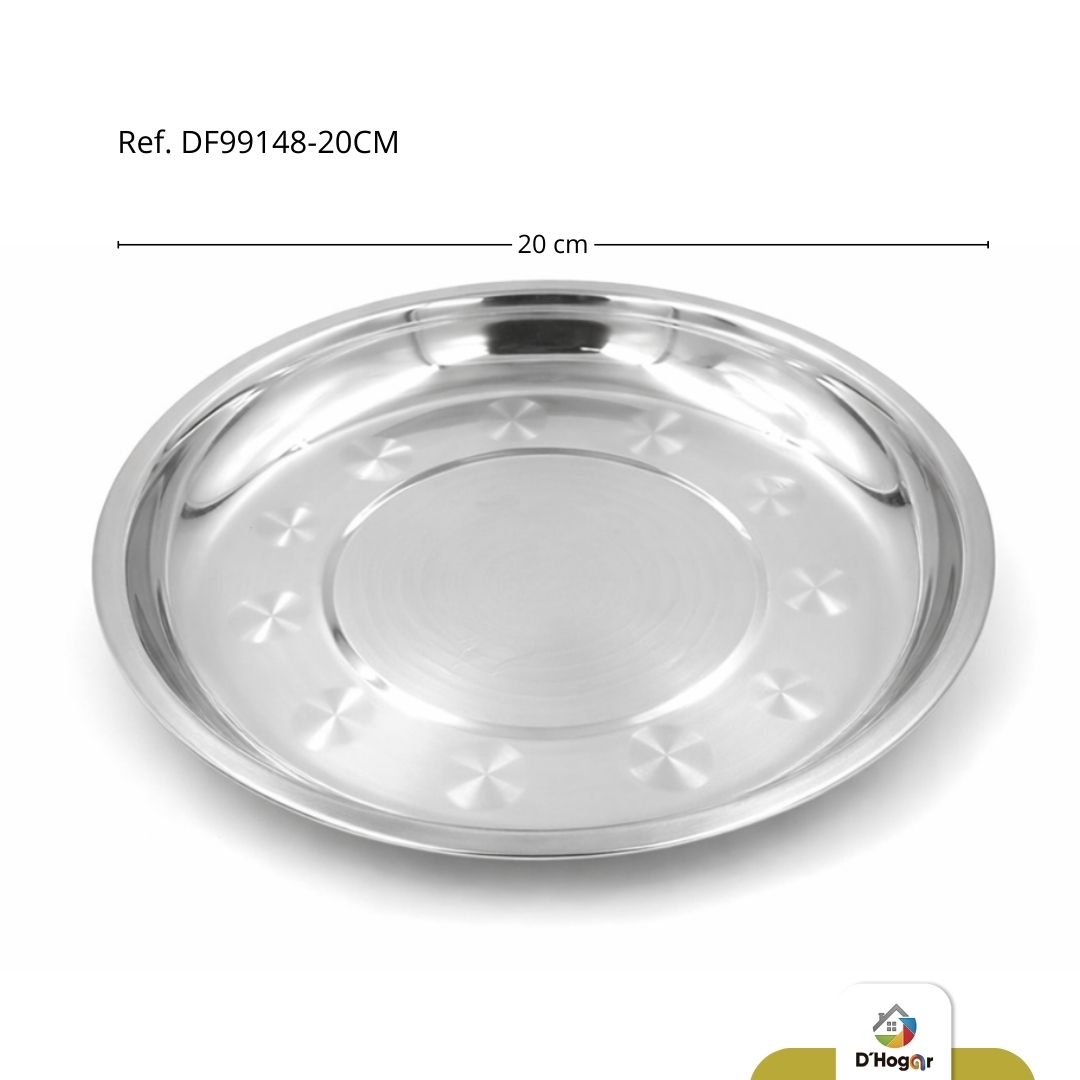 PLATO METALICO LLANO DF99148-20CM IMP