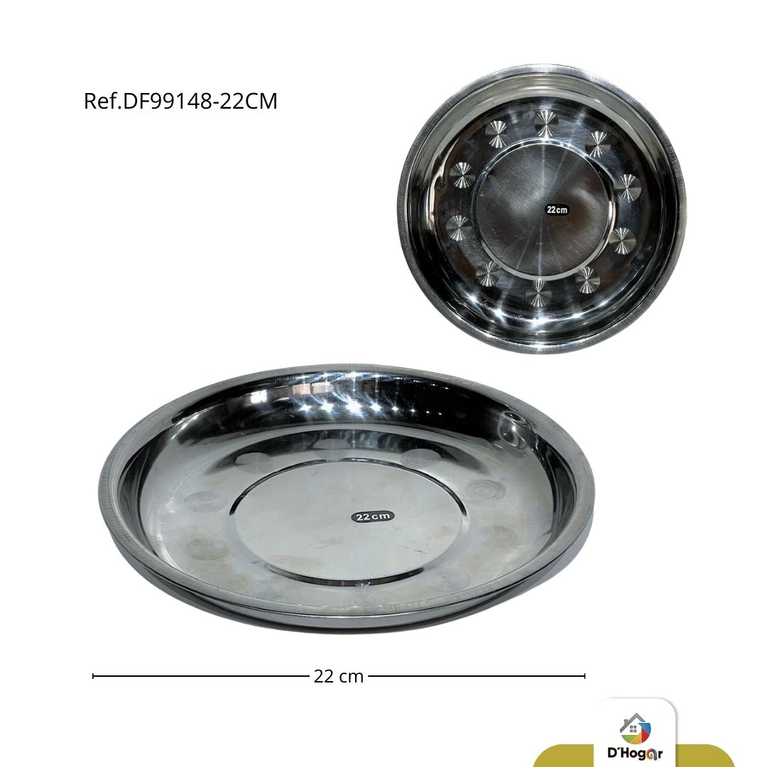 PLATO METALICO LLANO DF99148-22CM IMP