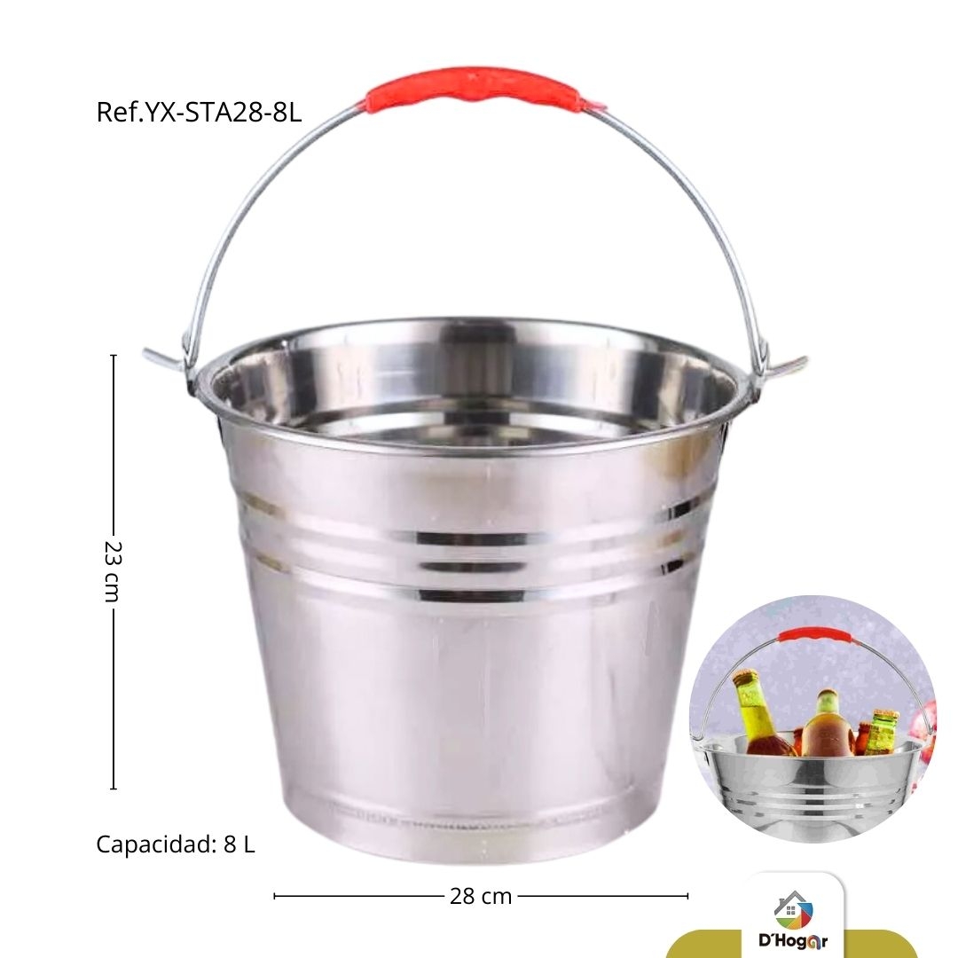 BALDE HIELERA, MET 8 LTS REF DF99061-8L ACERO 201