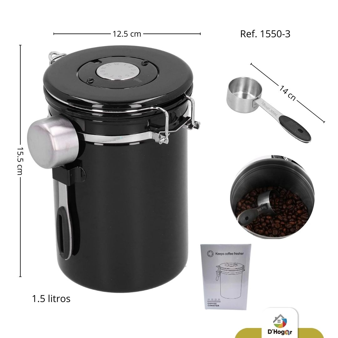 RECIPIENTE MET HERMETICO C/CUCHARA 1.5 L REF 1550-3