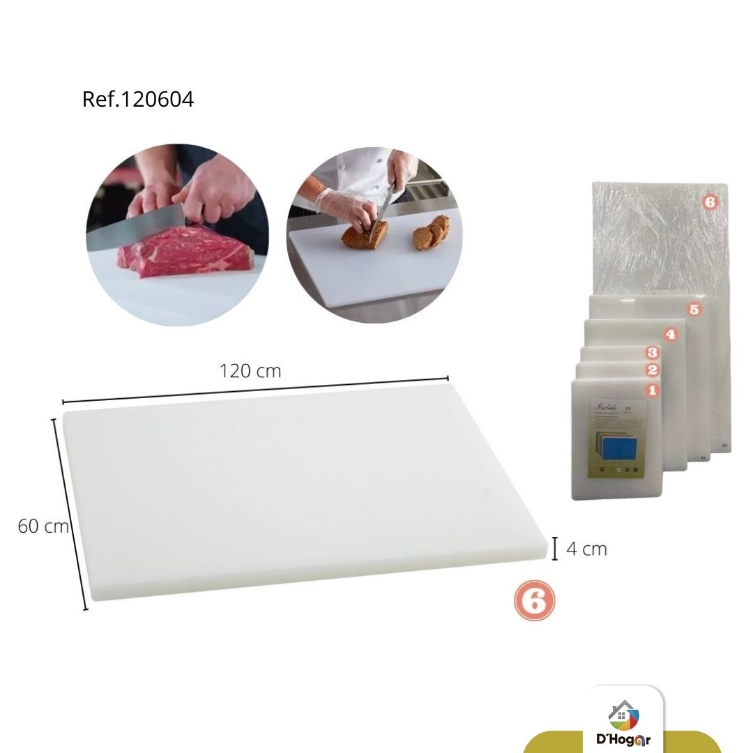 TABLA PARA PICAR ACRILICA  120*60*4CM REF 120604