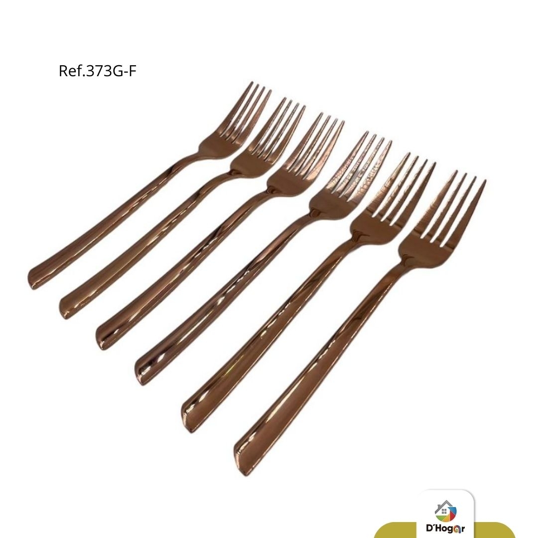 TENEDOR ORO ROSA X6 REF 373G-F