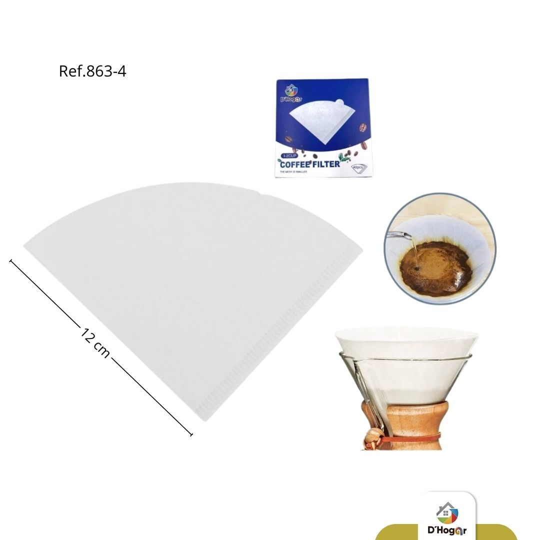 FILTRO V60 DE PAPEL BLANCO 2-4 T 40 UND REF 863-4