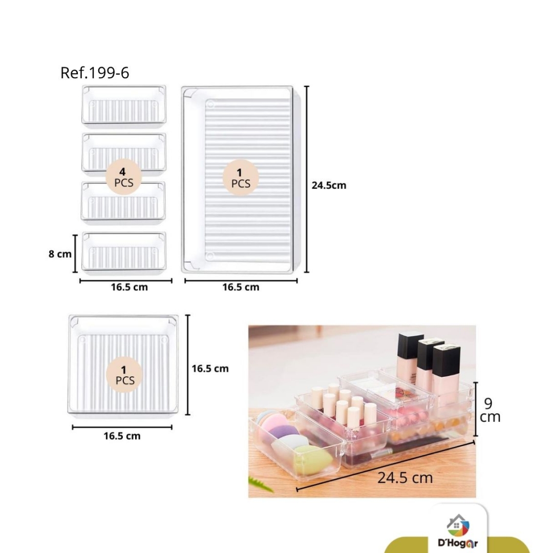 CAJA ORGANIZADORA ACRILICO REF 199-6