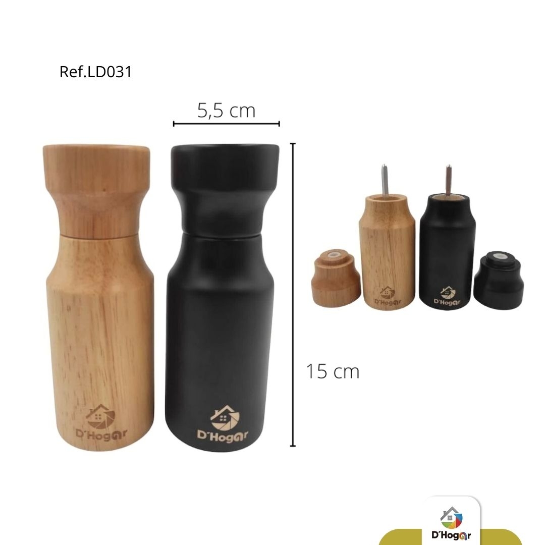 PIMENTERO MADERA SET X2 CERAMICA REF LD031