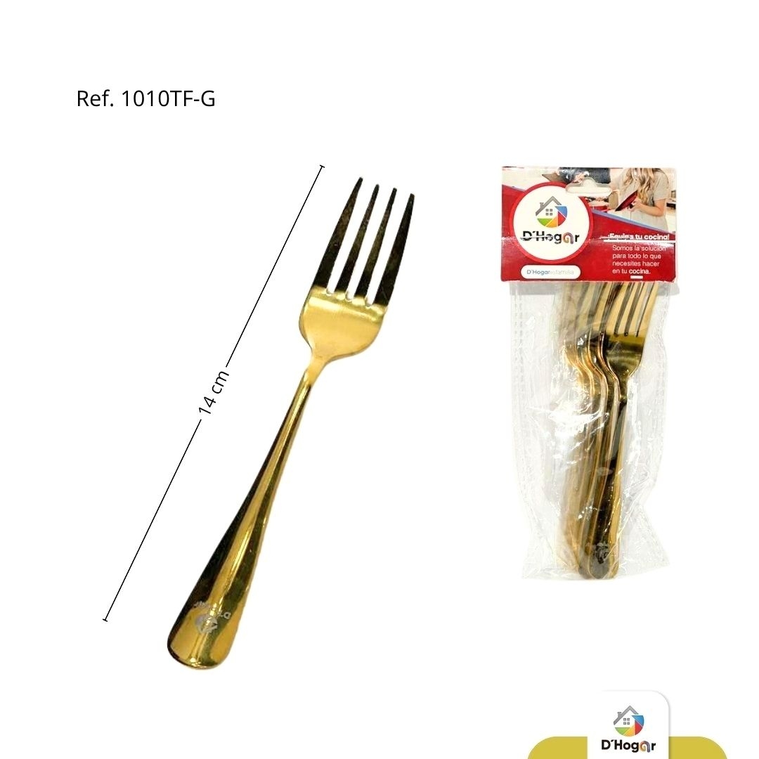 TENEDOR TORTERO DORADO REF 1010TF-G