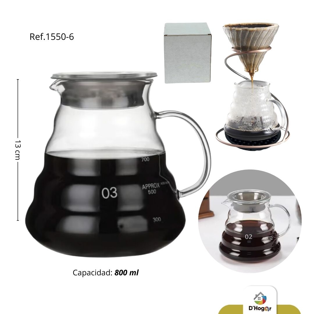 JARRA BOROSILICATO C/TAPA 800ML REF 1550-6