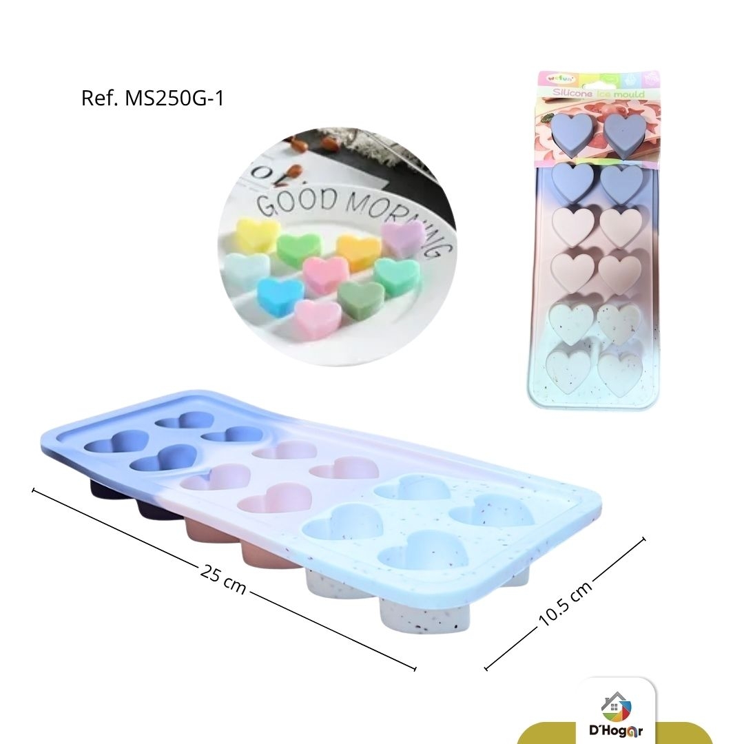MOLDE 100 % SILICONA CORAZONES REF MS250G-1