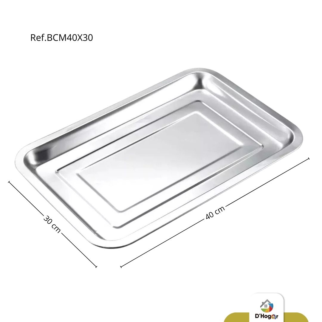 BANDEJA MET SEMI PLANA REF BCM-40X30X2 IMP