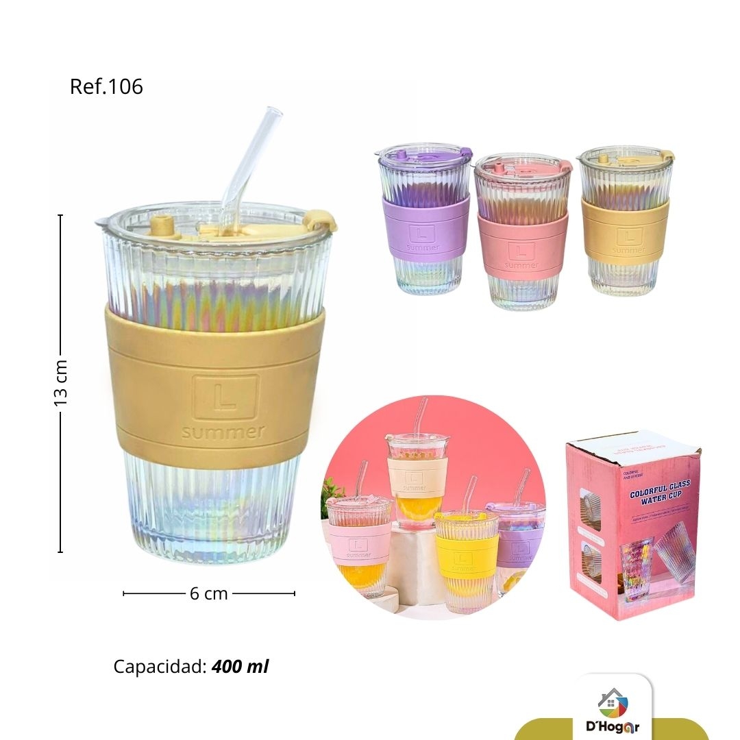 VASO C/PITILLO VIDRIO C/T REF 106