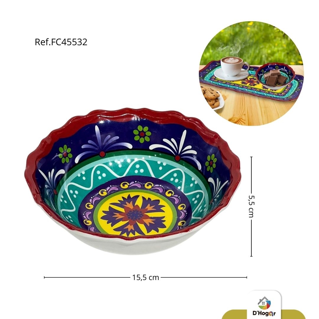 PLATO MELAMINA HONDO #6 ESTAMPADO   REF FC45532