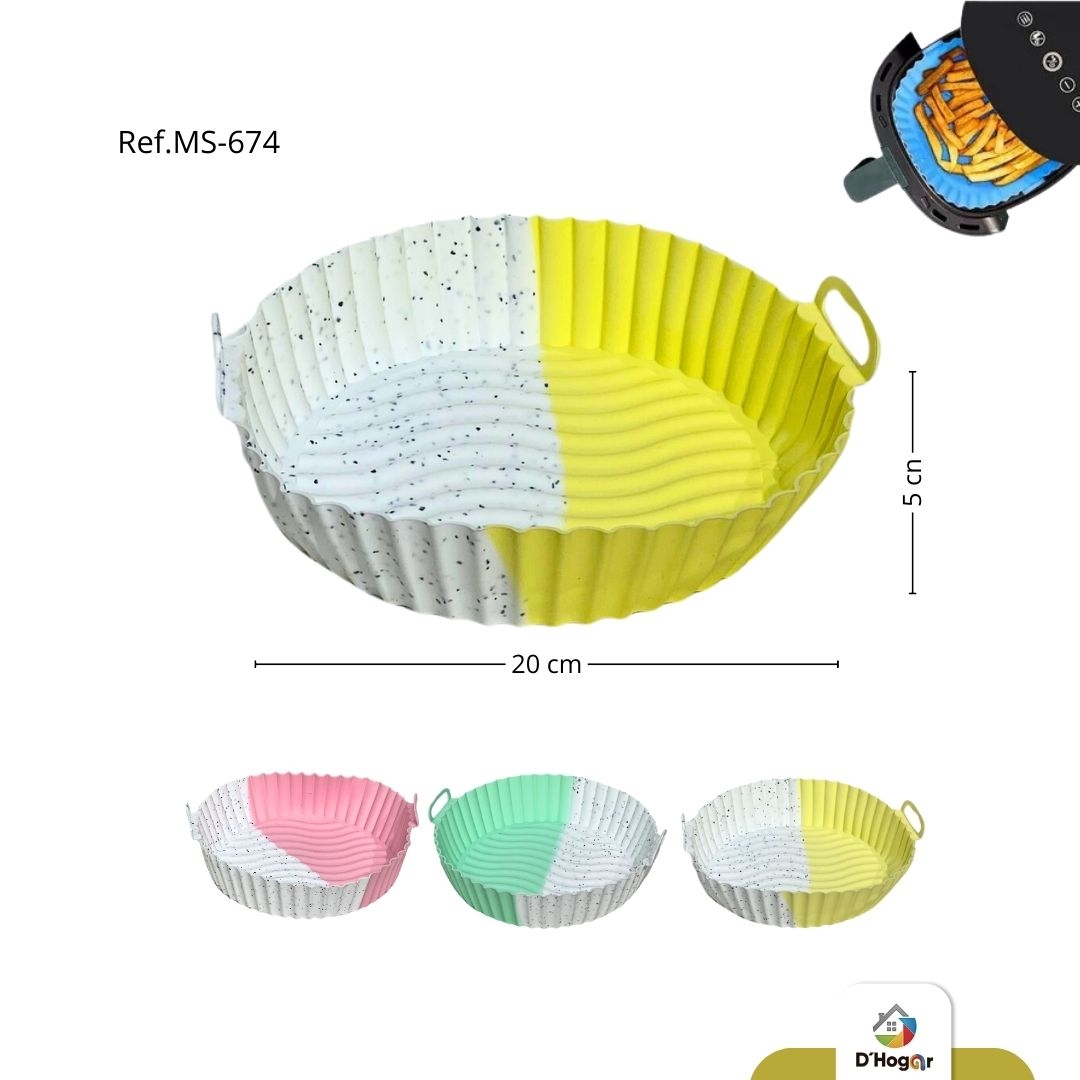 MOLDE SILICONA, AIRFRYER 20 CM  REF MS-674