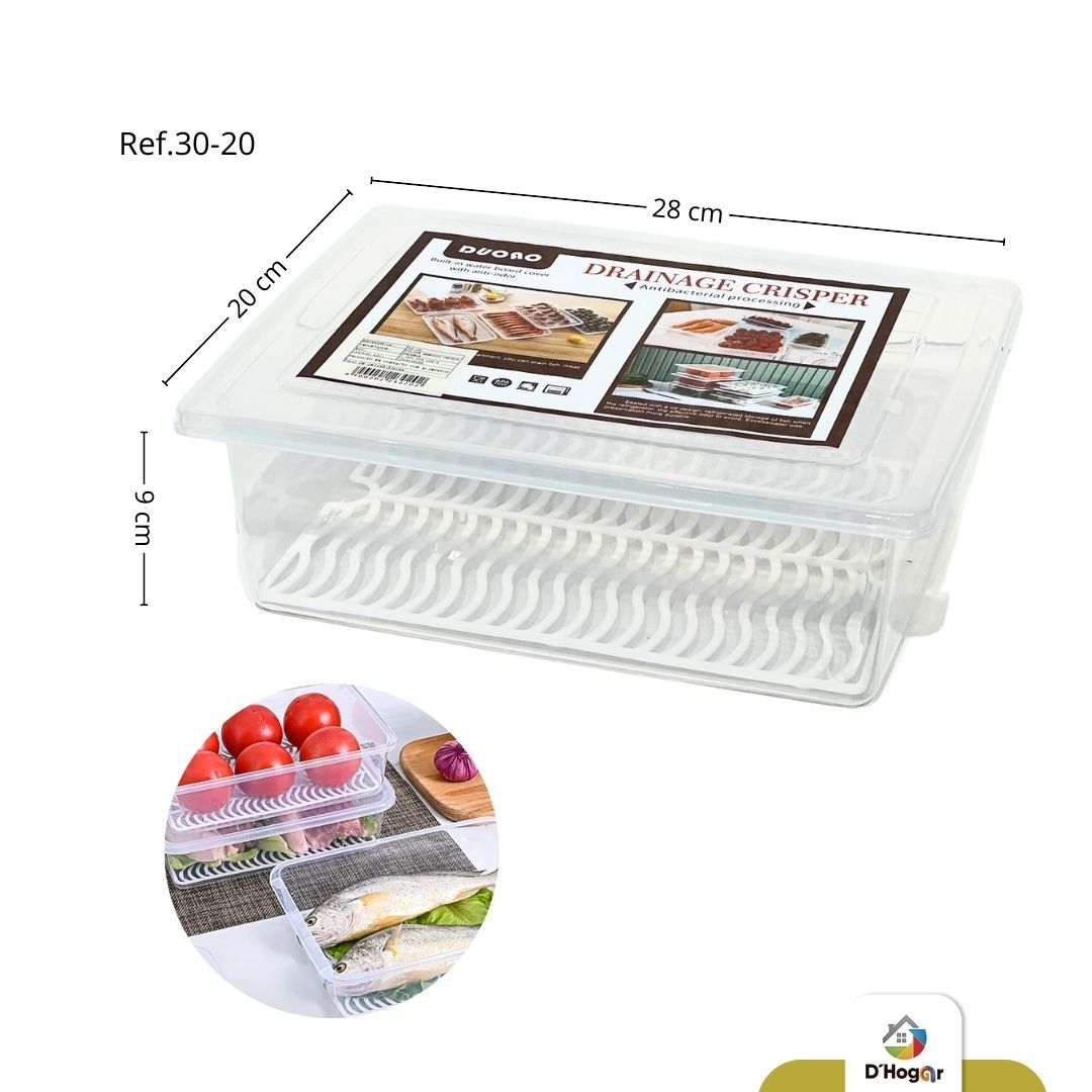 ORGANIZADOR PLASTICO C/REJILLA Y TAPA REF 30-20