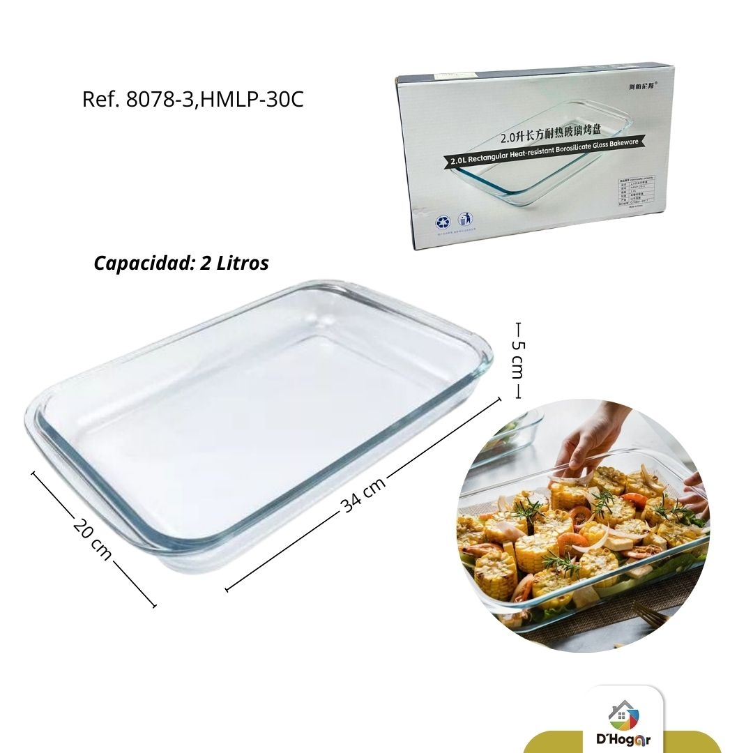 REFRACTARIA PARA HORNO, VIDRIO 2.000 ML REF 8078-3,HMLP-30C