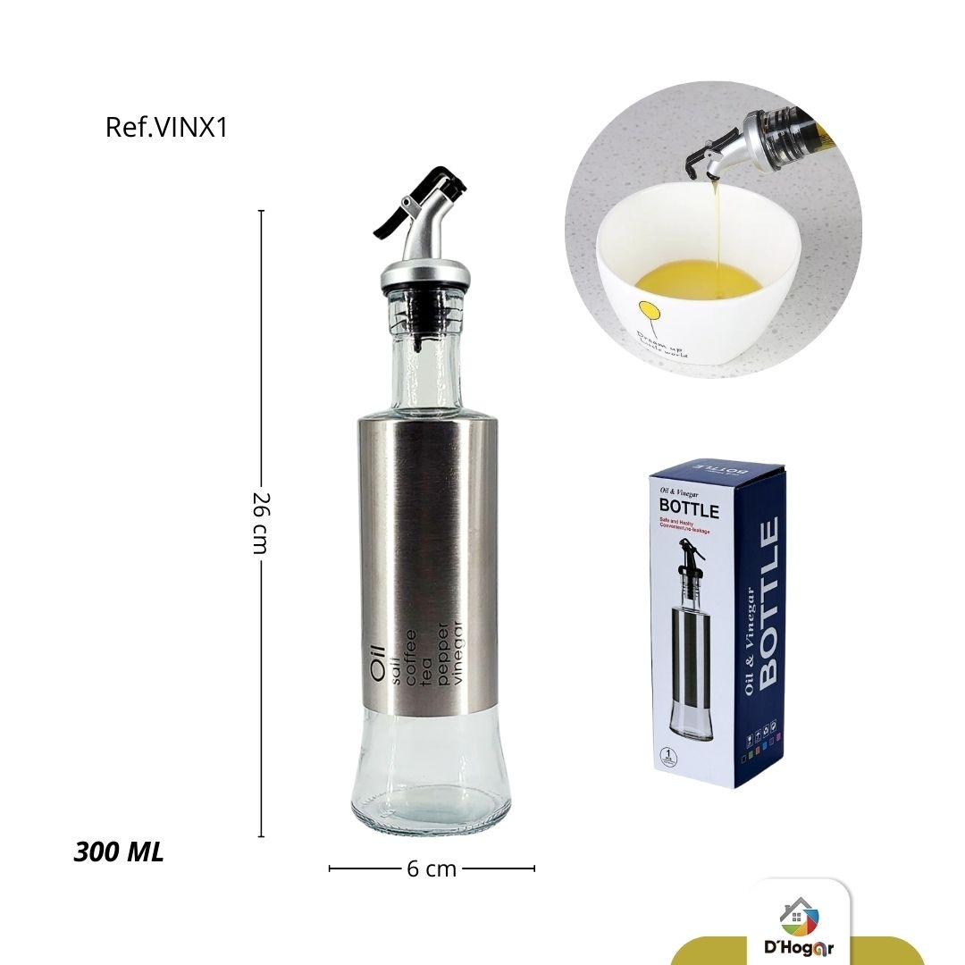 VINAJERA VIDRIO- ACERO 201 CAP 300ML REF VINX1