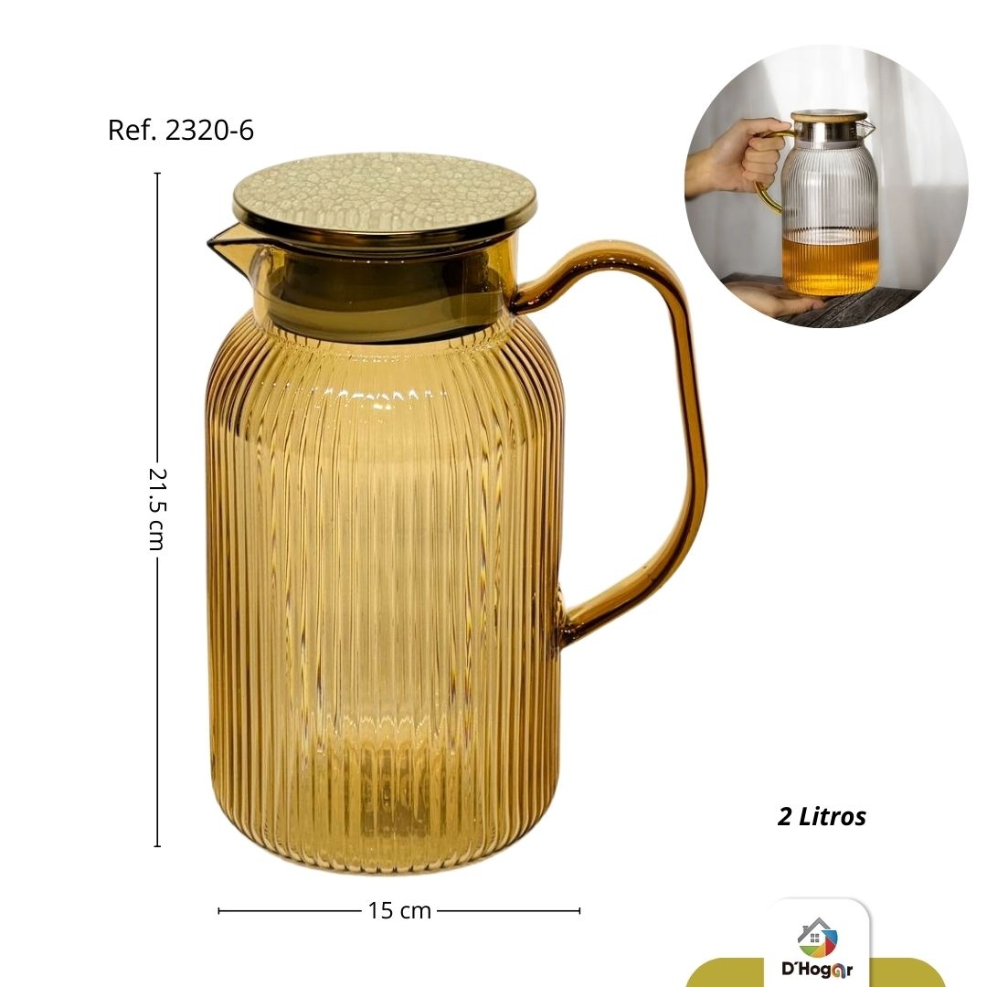 JARRA , C/TAPA ACERO ; 2 LTS, POLICARBONATO 2320-6