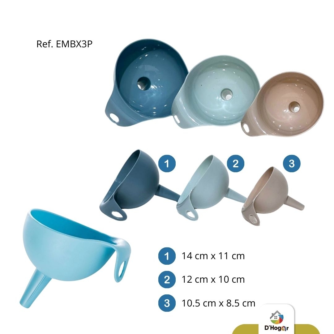 EMBUDO PLASTICO X 3,  COLOR REF EMBX3P