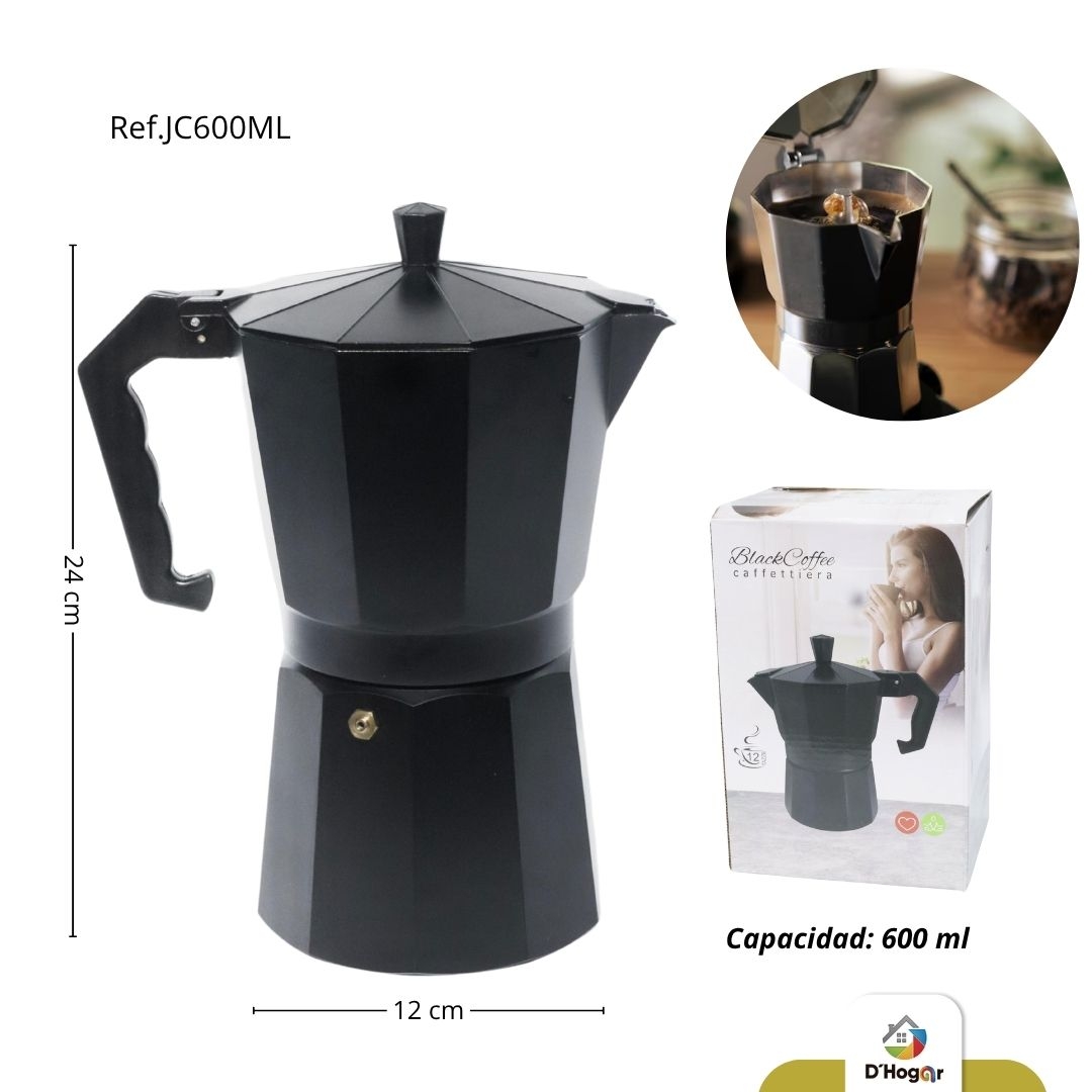 CAFETERA MOKA ITALIANA 600 ML 12 TAZAS REF JC600ML