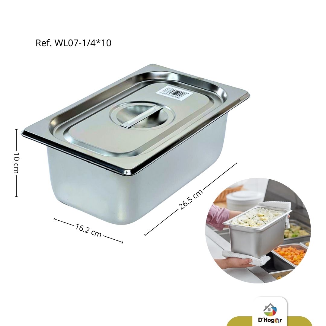 AZAFATE GASTRONORM  C/T 26.5X16.2X10CM, GROSOR: 0.7 REF WL07-1/4*10