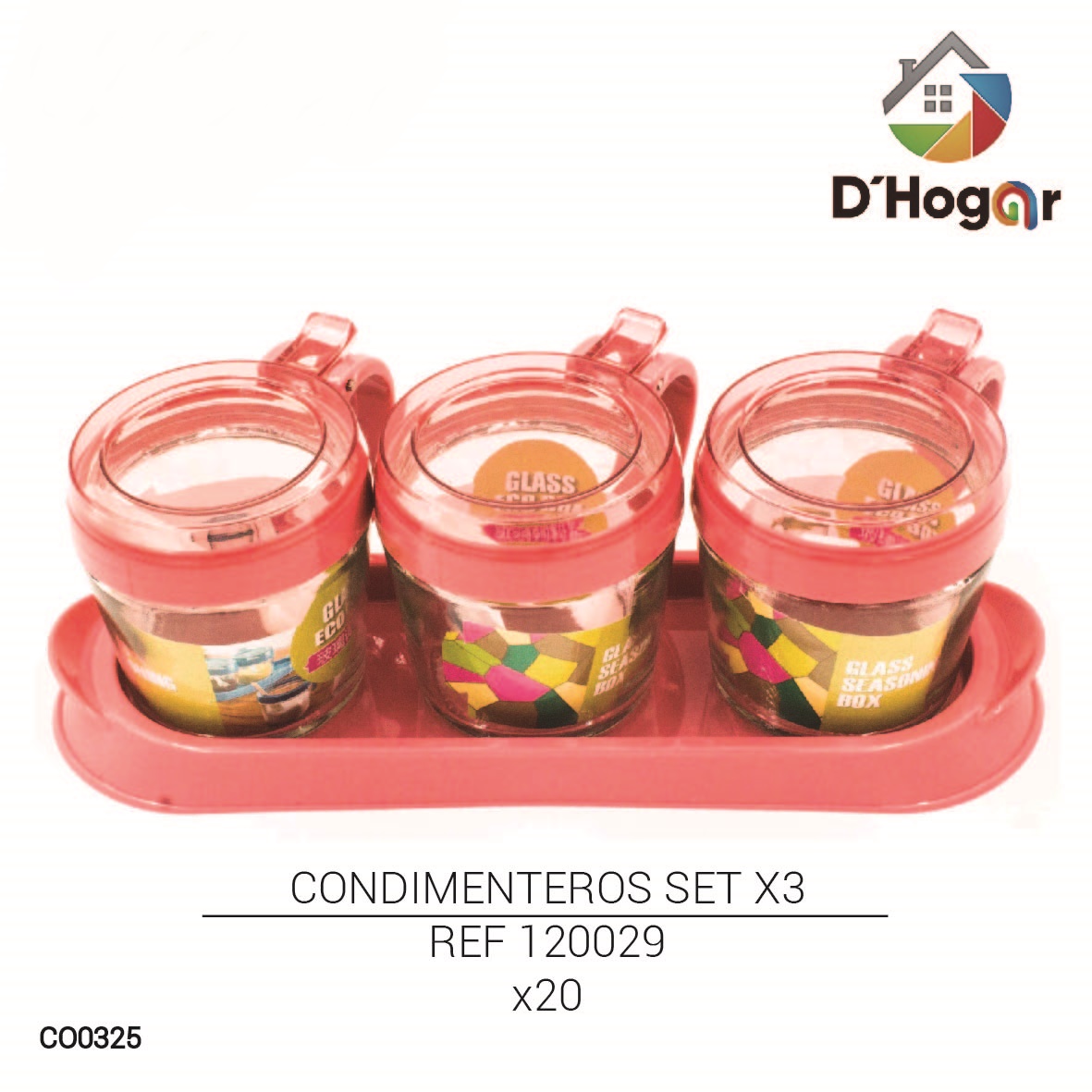 CONDIMENTEROS, COLORES SURTIDOS REF120029 IMP
