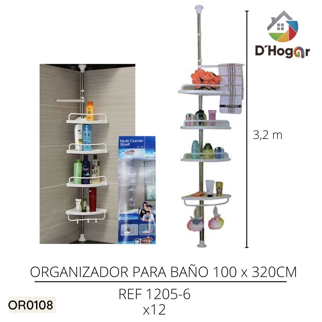 ORGANIZADOR PARA BAÑO 100-320CM REF1205-6