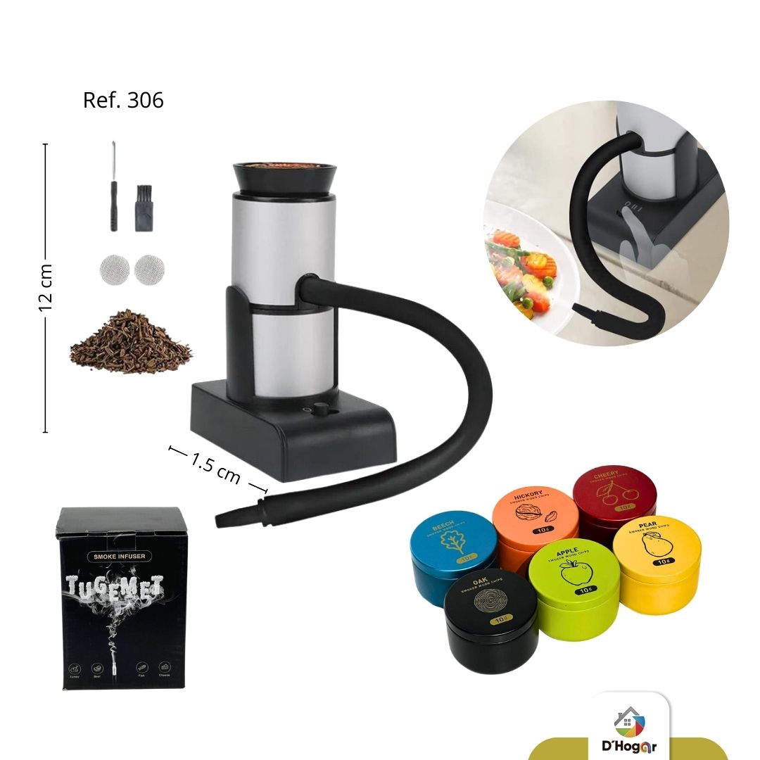 INFUSORA DE HUMO , TARROS DE MADERA DE AROMAS  P?O REF 306