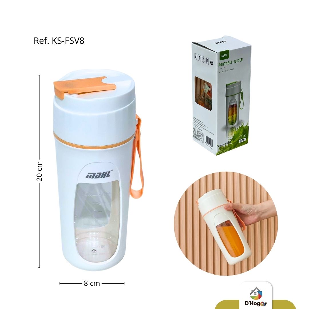 LICUADORA PORTATIL CAPACIDAD 340 ML,5V,CON CABLE USB TEF KS-FSV8